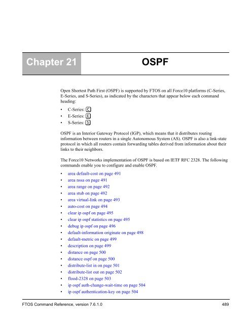 FTOS Command Reference for the S-Series - Force10 Networks