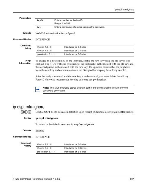 FTOS Command Reference for the S-Series - Force10 Networks