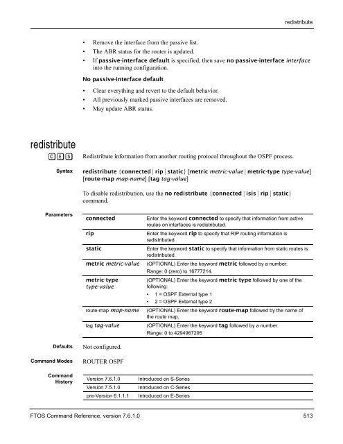 FTOS Command Reference for the S-Series - Force10 Networks