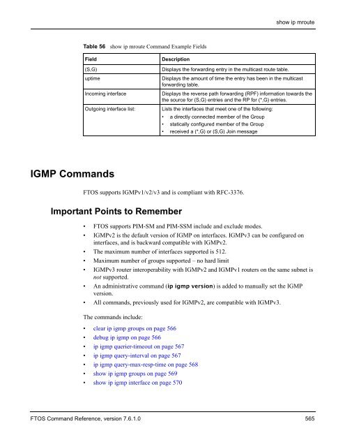 FTOS Command Reference for the S-Series - Force10 Networks