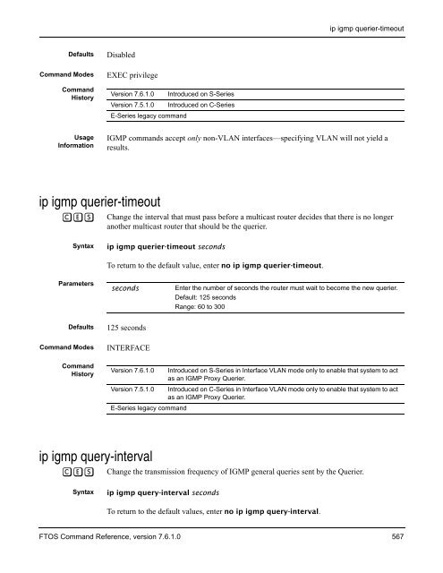 FTOS Command Reference for the S-Series - Force10 Networks