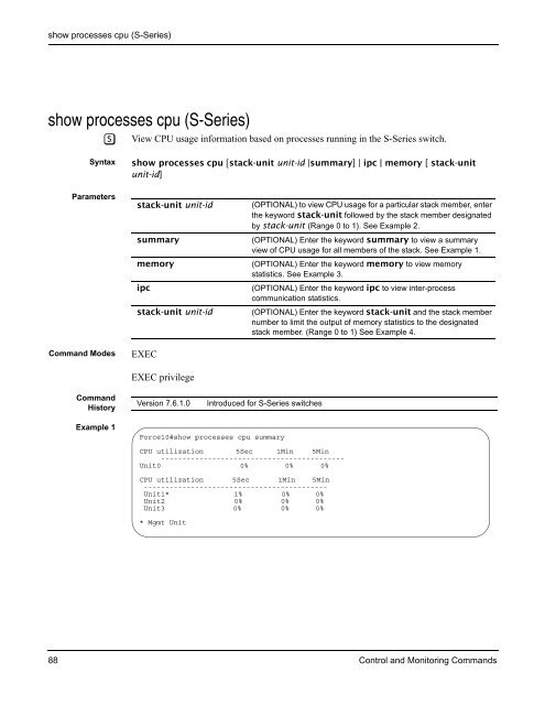 FTOS Command Reference for the S-Series - Force10 Networks