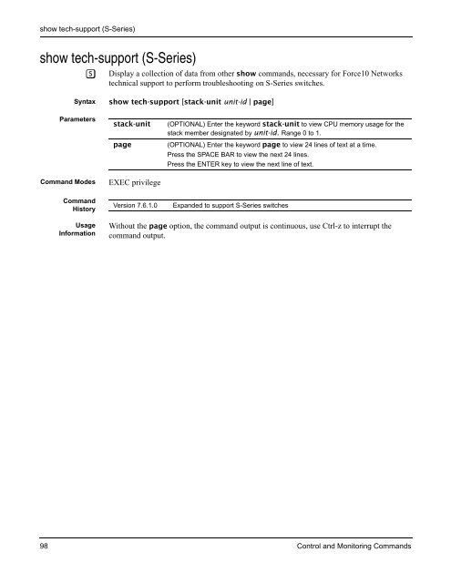 FTOS Command Reference for the S-Series - Force10 Networks