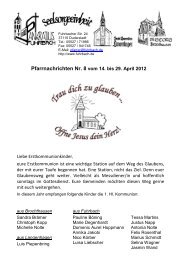 Pfarrnachrichten vom 14.04. - 29.04.2012 - Frauenchor Fuhrbach