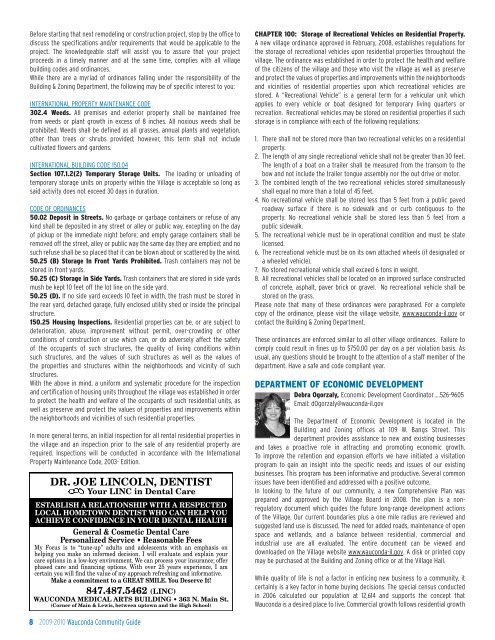 2009 Wauconda Community Guide - Pioneer Press Communities ...