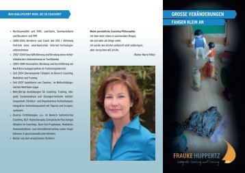Infoseite - Frauke Huppertz