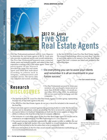 2012 St. Louis Five Star Real Estate Agents - Five Star Professional