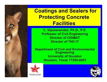 Coatings and Sealers for Protecting Concrete Facilities - Foundation ...