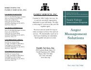 Anger Management Solutions Brochure - Family Services, Inc.