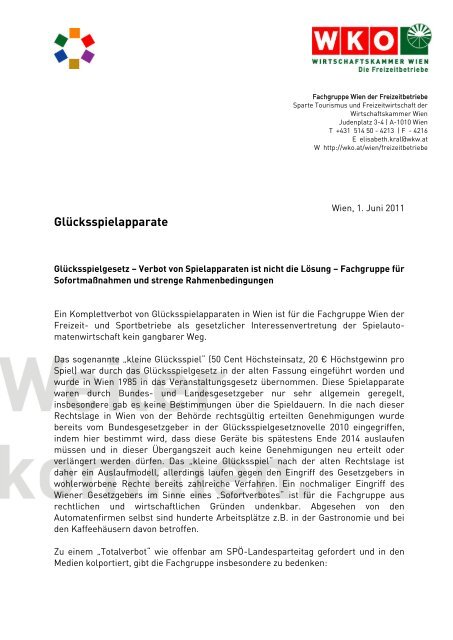 Positionspapier im PDF-Format downloaden - Die Fachgruppe Wien ...