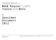 Sequencia Specimen PDF - FontShop