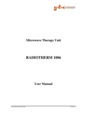 RADIOTHERM 1006 - Gbo Medizintechnik