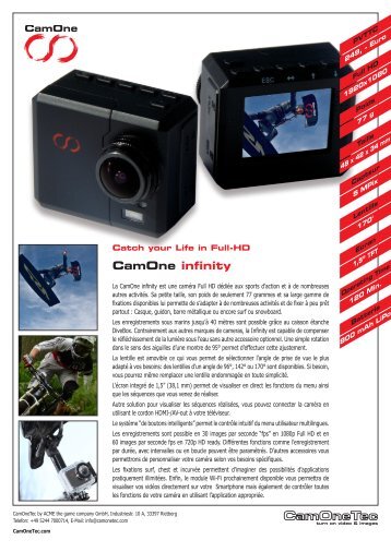 CamOne infinity - CamOneTec