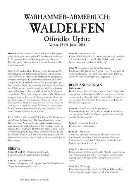 WALDELFEN - Games Workshop
