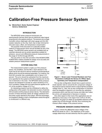 AN1097 Calibration-Free Pressure Sensor System - Freescale
