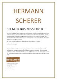 SPEAKER BUSINESS EXPERT - Hermann Scherer