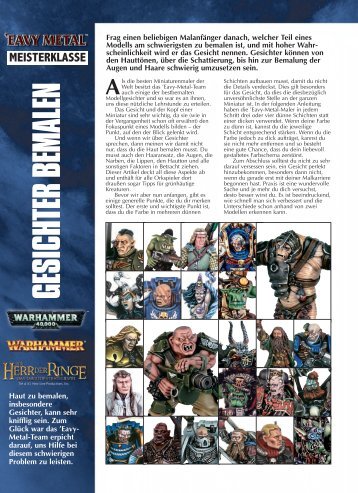 White Dwarf: Gesichter bemalen - Games Workshop