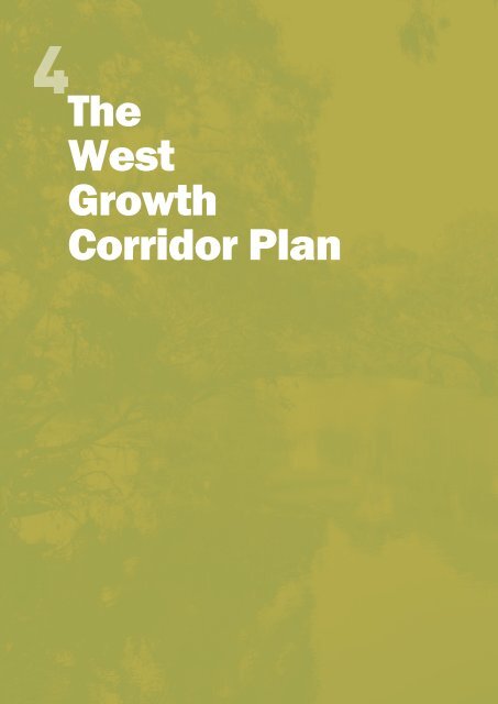 The West Growth Corridor Plan - Growth Areas Authority