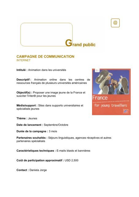 campagne communication - Maison de la France