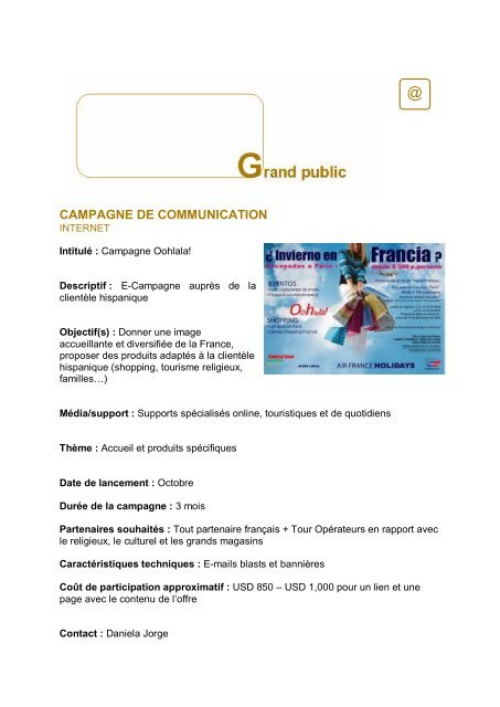 campagne communication - Maison de la France