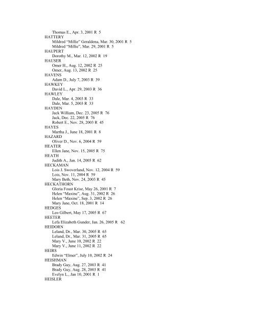 INDEX of DECEDENTS - Fulton County Public Library