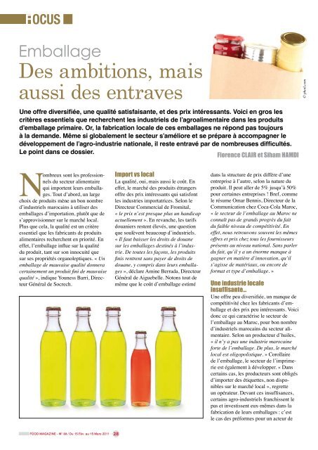 Emballage - FOOD MAGAZINE