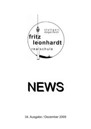 34. Ausgabe / Dezember 2009 - Fritz-Leonhardt-Realschule