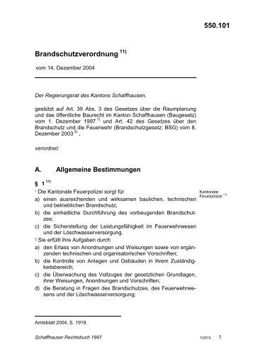 550.101 - Schaffhauser Rechtsbuch - Kanton Schaffhausen