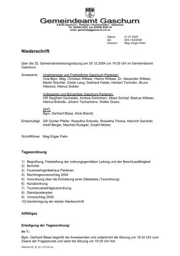 32. GV-Sitzung - .PDF - Gemeinde Gaschurn