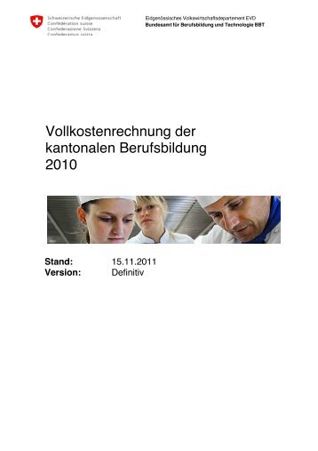 Nettokosten pro Grundbildungsverhältnis - Forum Bildung