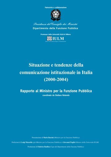 Situazione e tendenze della comunicazione istituzionale in Italia