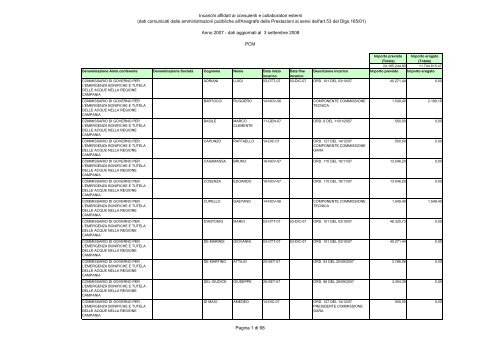 Presidenza del Consiglio dei Ministri - Dipartimento Funzione ...