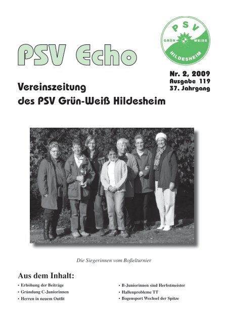 Sonntag, 10. Januar 2010 Wo: PSV-Klubhaus Zeit ... - PSV Hildesheim