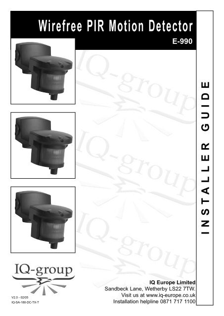 Wirefree Pir Motion Detector Free Instruction Manuals Com