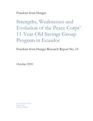 Strengths, Weaknesses and Evolution of the Peace Corps' 11-Year ...