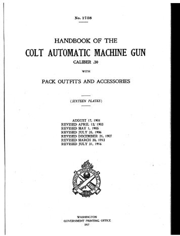 COLT AUTOMATIC MACHINE GUN - Replica Plans and Blueprints