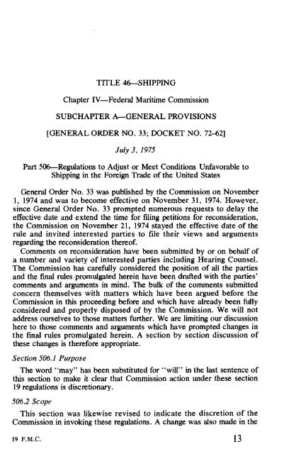 Full Volume 19 - Federal Maritime Commission
