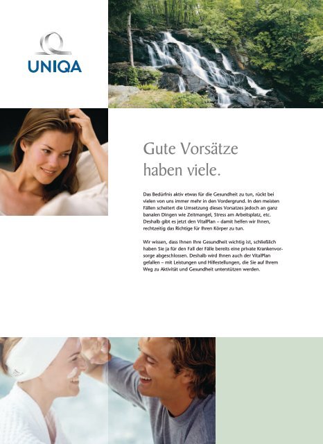 Gesundheit & Wertvoll Vitalplan - Uniqa Versicherungen AG