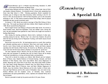 Robinson Bernard SFolder 111409.pub - Fratzke & Jensen Funeral ...