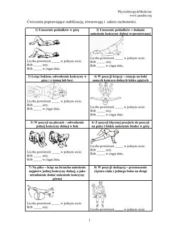 Ćwiczenia poprawiające stabilizację, równowagę i zakres ... - Pandm