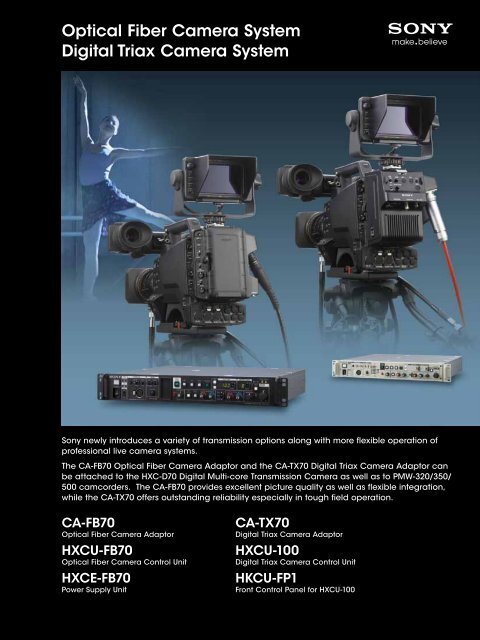 Optical Fiber Camera System Digital Triax Camera System - Sony