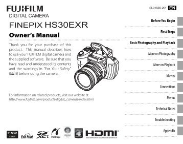 FinePix HS30EXR / HS33EXR (PDF: 2.63MB) - Fujifilm