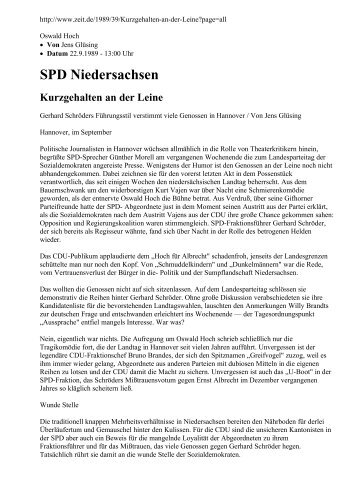 SPD Niedersachsen - Freiheit ist selbst bestimmtes Leben ohne Angst