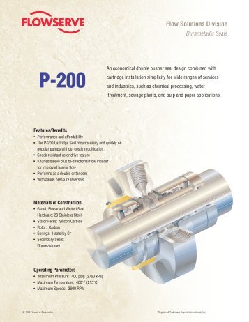 P-200 Data Sheet FSD136 - Flowserve Corporation