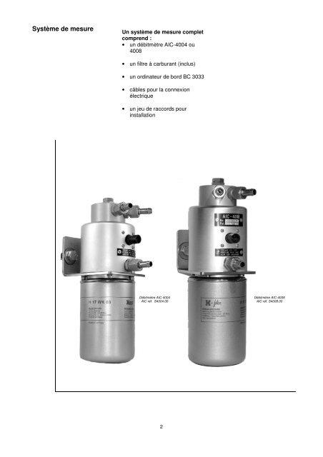 debitmetre pour carburant aic - 4004 / 4008 veritas - AIC Systems