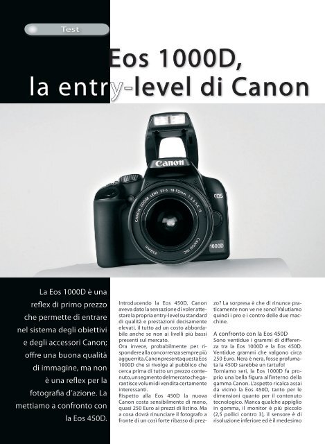Eos 1000D, la entry-level di Canon - Fotografia.it