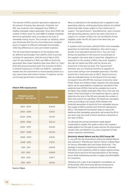 Information Memorandum - Foresight Group