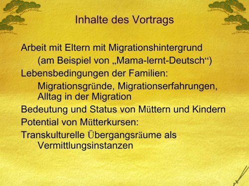 Elternarbeit mit Familien mit Migrationshintergrund - Nationales ...