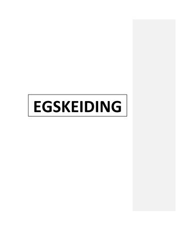 Egskeiding / Divorce 