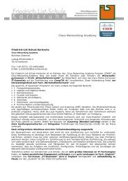 Cisco Networking Academy - Friedrich-List-Schule Karlsruhe